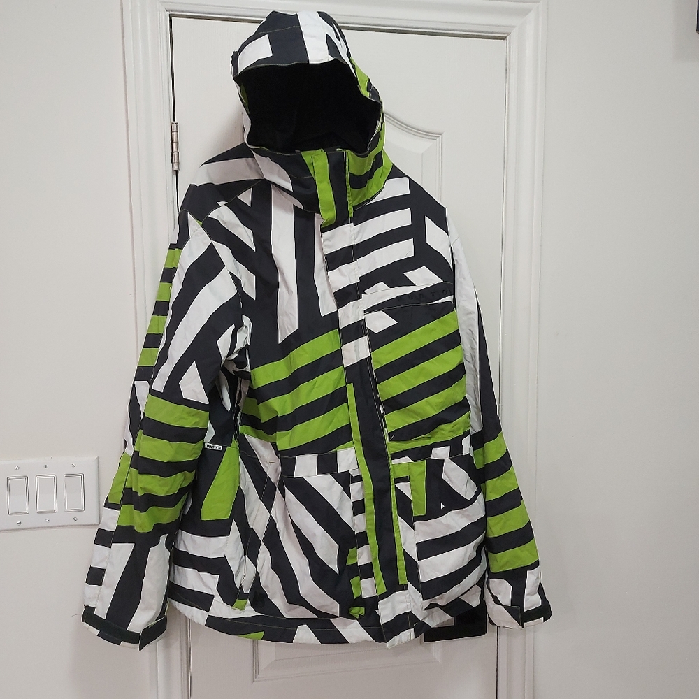 Striped Green and Black Kids Jacket